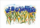 Alfred Gockel Canvas Paintings - Field of Tulips